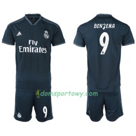 Koszulka Real Madryt BENZEMA 9 Dziecięcy Wyjazdowe Koszulki Piłkarskie 2018-2019 Krótki Rękaw